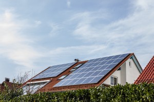 house with solar panels